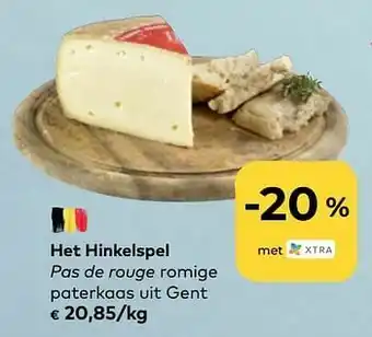 Het hinkelspel pas de rouge romige paterkaas uit gent