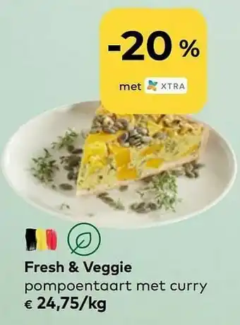 Bio Planet Fresh + veggie pompoentaart met curry aanbieding