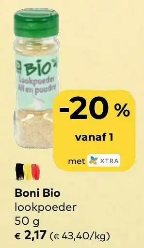 Bio Planet Boni bio lookpoeder aanbieding