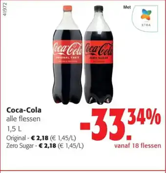 Colruyt Coca-Cola Original of Zero Sugar 1,5 L aanbieding