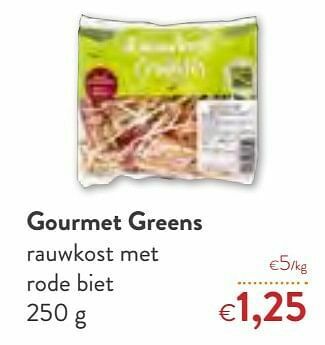 Gourmet greens rauwkost met rode biet