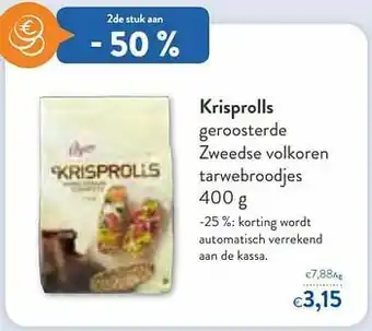 Krisprolls geroosterde zweedse volkoren tarwebroodjes