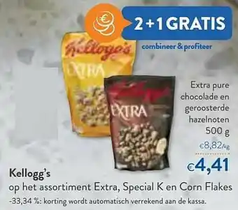 OKay Kellogg’s extra pure chocolade en geroosterde hazelnoten aanbieding