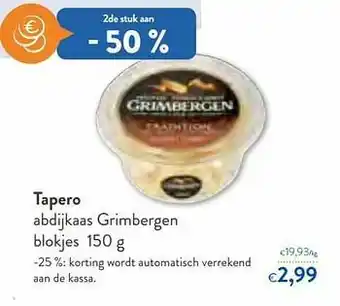 OKay Tapero abdijkaas grimbergen blokjes aanbieding
