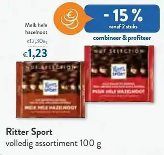 Ritter sport melk hele hazelnoot