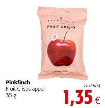 Colruyt Pinkfinch fruit crisps appel aanbieding