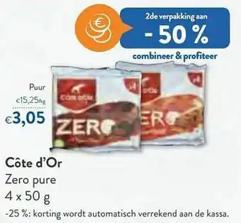 OKay Côte d’or zero pure aanbieding