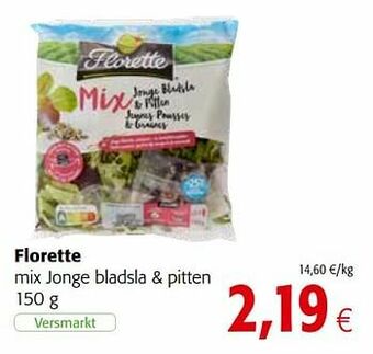 Colruyt Florette mix jonge bladsla + pitten aanbieding