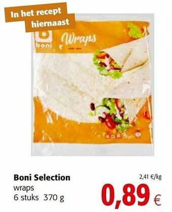 Colruyt Boni selection wraps aanbieding