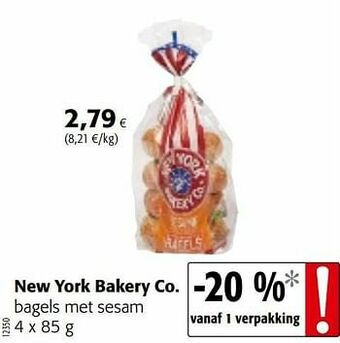 Colruyt New york bakery co. bagels met sesam aanbieding