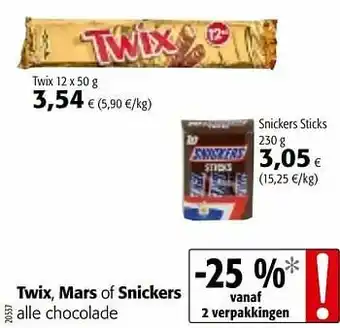 Colruyt Twix aanbieding