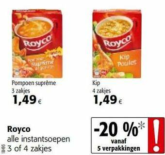 Colruyt Royco alle instantsoepen aanbieding