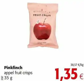 Colruyt Pinkfinch appel fruit crisps aanbieding