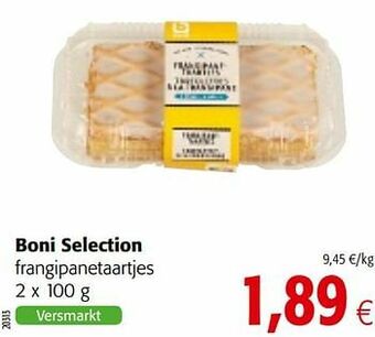 Colruyt Boni selection frangipanetaartjes aanbieding