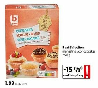 Colruyt Boni selection mengeling voor cupcakes aanbieding