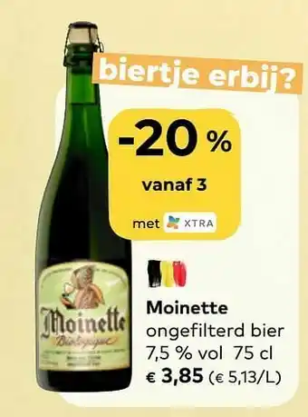 Bio Planet Moinette ongefilterd bier aanbieding