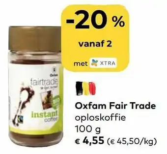 Bio Planet Oxfam fair trade oploskoffie aanbieding