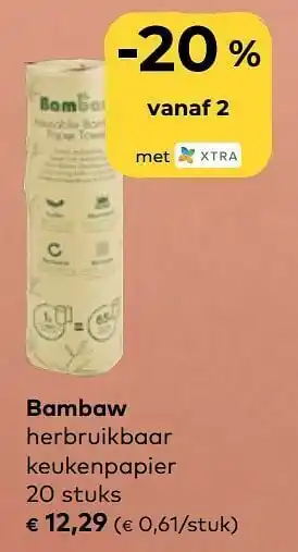 Bambaw herbruikbaar keukenpapier