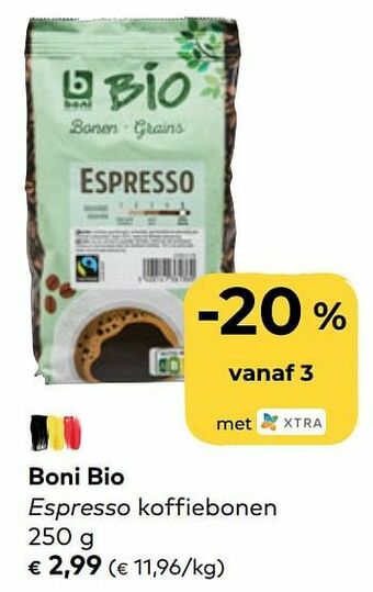 Bio Planet Boni bio espresso koffiebonen aanbieding