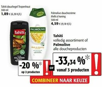 Colruyt Tahiti douchegel tropenhout aanbieding