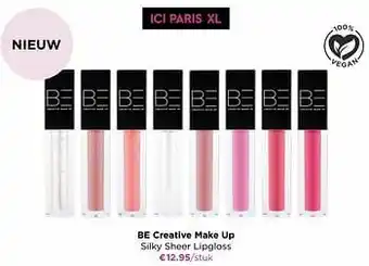 ICI PARIS XL Be creative make up silky sheer lipgloss aanbieding