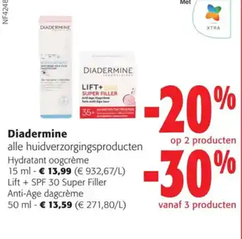 Colruyt Diadermine alle huidverzorgingsproducten aanbieding