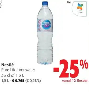 Colruyt Nestlé Pure Life bronwater 33 cl of 1,5 L aanbieding