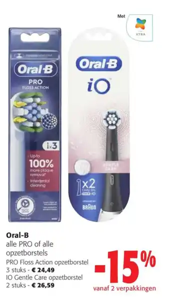 Colruyt Oral-B alle PRO of alle opzetborstels aanbieding