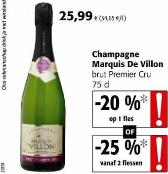 Colruyt Champagne marquis de villon brut premier cru aanbieding