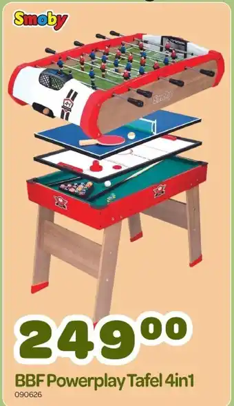 Happyland Bbf powerplay tafel 4in1 aanbieding