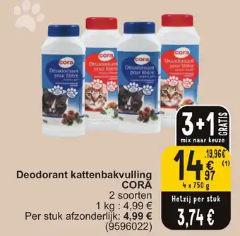 Cora Deodorant kattenbakvulling aanbieding