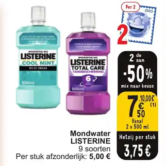 Cora Mondwater LISTERINE aanbieding