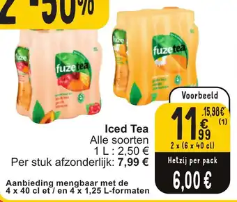 Cora Iced Tea 2 x (6 x 40 cl) aanbieding