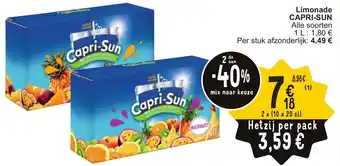 Cora Limonade CAPRI-SUN aanbieding