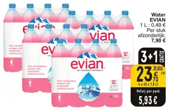 Cora Water EVIAN aanbieding