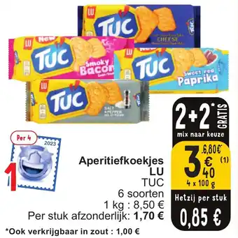 Cora Aperitiefkoekjes LU aanbieding
