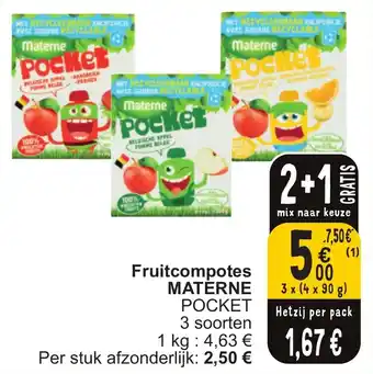 Cora Fruitcompotes MATERNE POCKET aanbieding