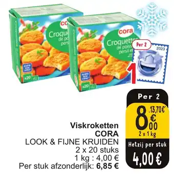 Cora Viskroketten aanbieding