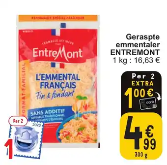Cora Geraspte emmentaler ENTREMONT aanbieding