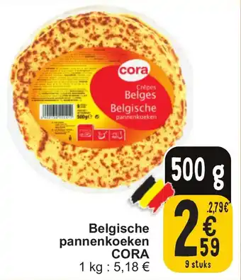 Cora Belgische pannenkoeken aanbieding