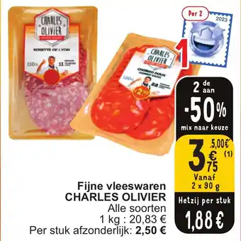 Cora Fijne vleeswaren CHARLES OLIVIER aanbieding