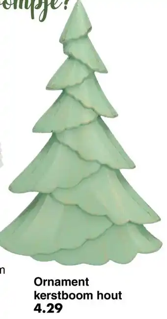 Ornament kerstboom hout