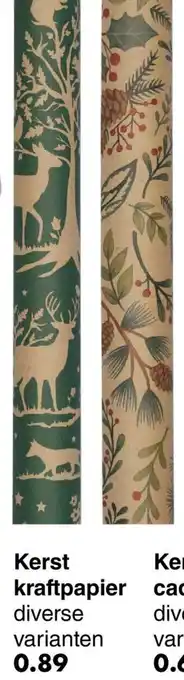 Wibra Kerst kraftpapier aanbieding
