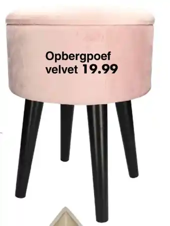 Opbergpoef velvet