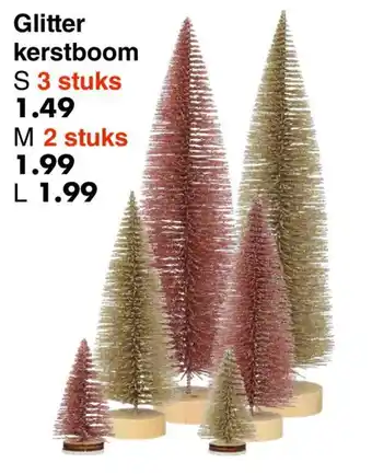 Wibra Glitter kerstboom aanbieding