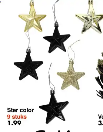 Wibra Ster color 9 stuks aanbieding