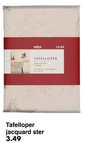 Wibra Tafelloper jacquard ster aanbieding