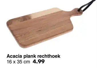 Acacia plank rechthoek 16 x 35 cm