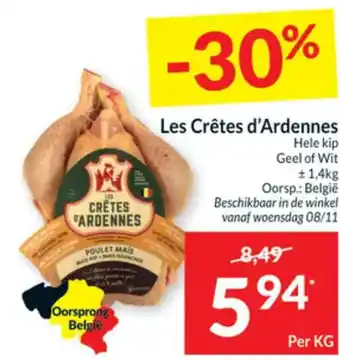 Intermarché Les Crêtes d'Ardennes Hele kip Geel of Wit aanbieding