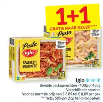Intermarché Iglo Bereide pastagerechten - 400g of 450g aanbieding